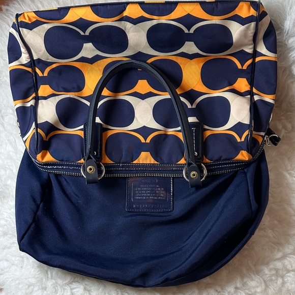 COACH 2013 Linear Stripe Bag nylon 25184 - Picture 8 of 12